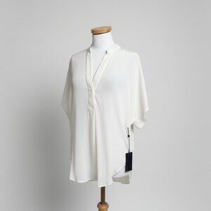 Kaii ivory silk blouse, size S, NEW WITH TAGS!
